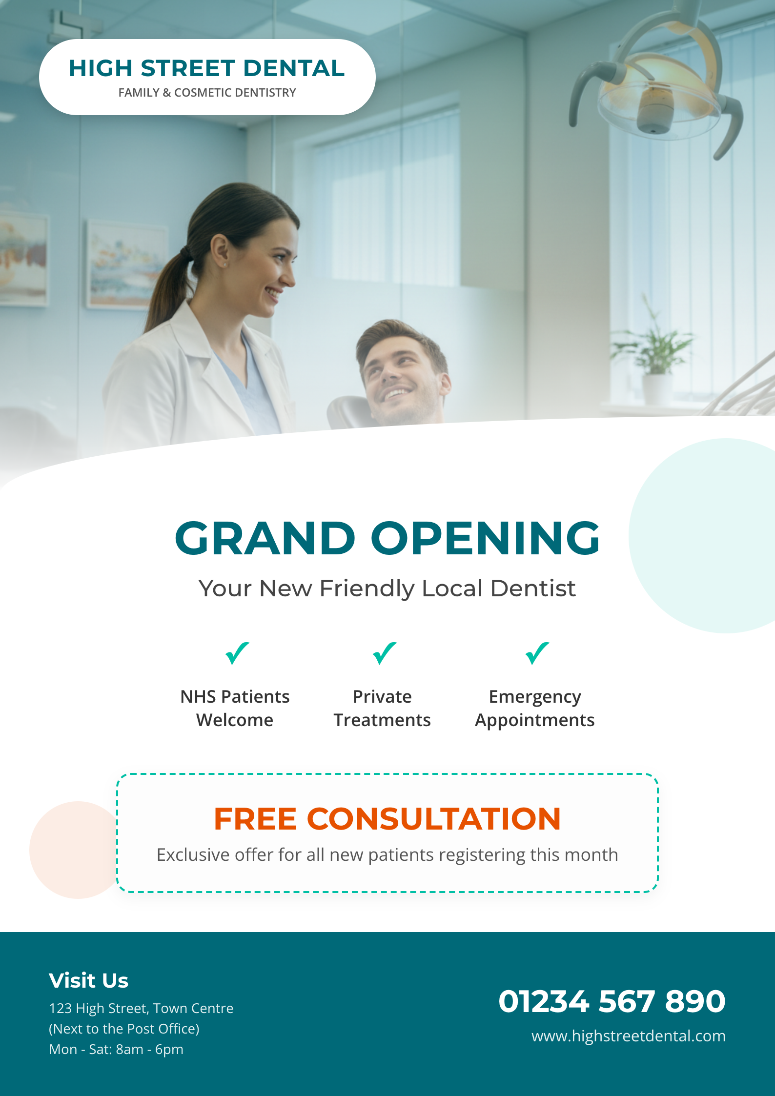 Example Dental Practice Flyer Template